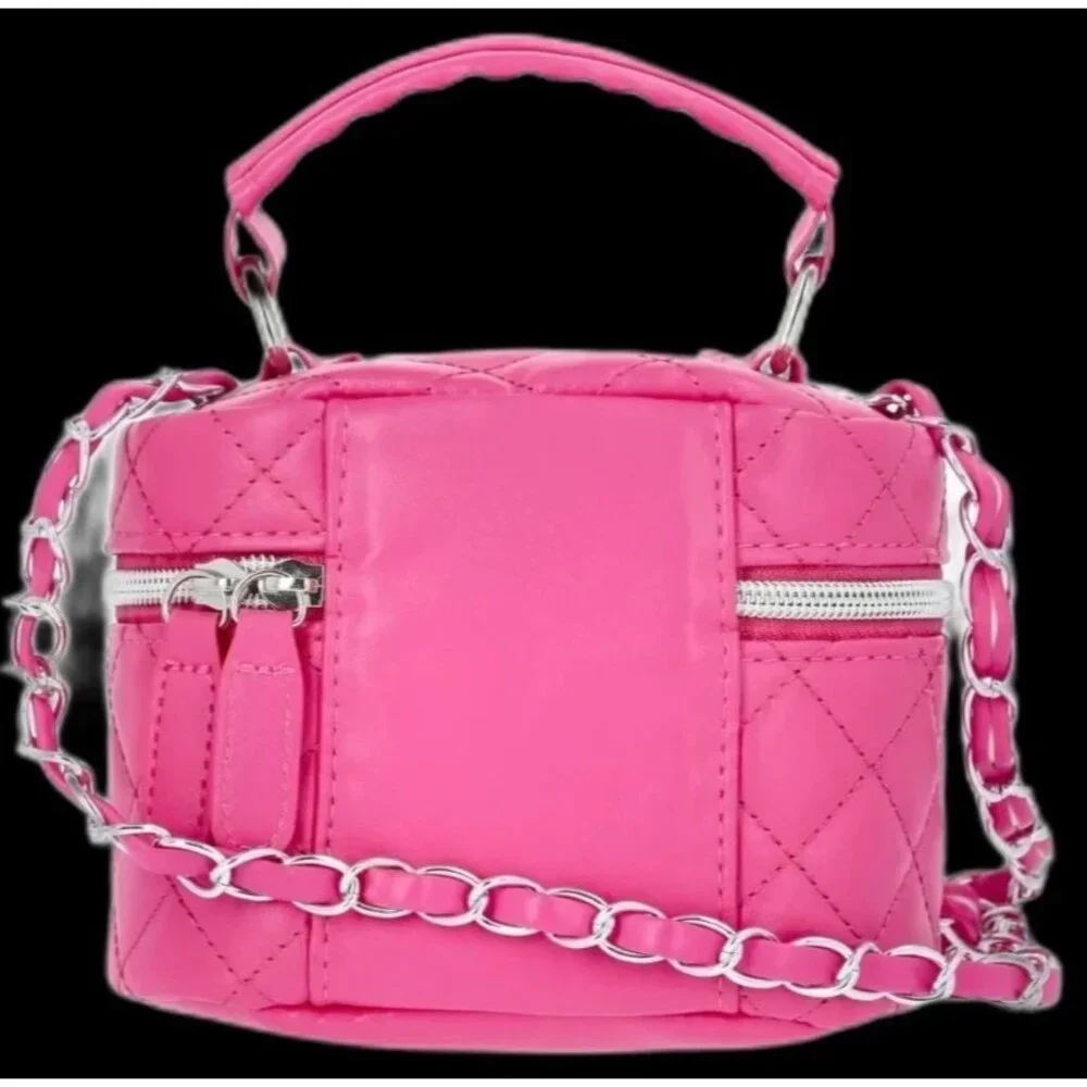 Strawberry Shortcake Girls Mini Quilted Faux Leather Crossbody Bag Pink NEW